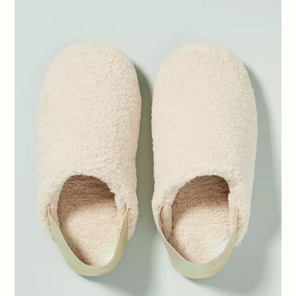 Anthropologie Rue Sherpa Slippers in ivory - Picture 2 of 8